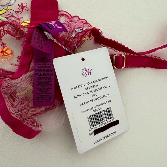 Agent Provocateur Lace Mesh Satin Trim Bra 34C - Picture 5 of 7